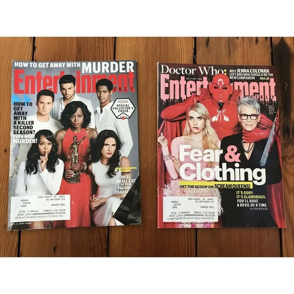 Set Lot 13 Entertainment Weekly Magazine Apr May Jun Jul Aug 2017 Sept Oct 2015